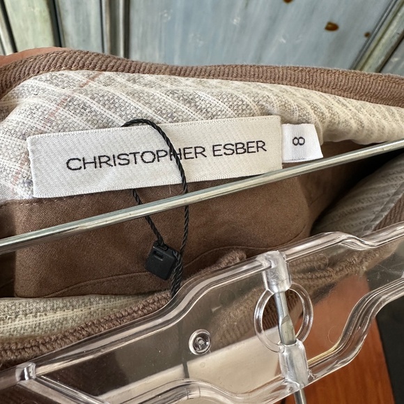 Christopher Esber Deconstruct Denim Jean in Walnut Color Size 8 NWT - Picture 7 of 10